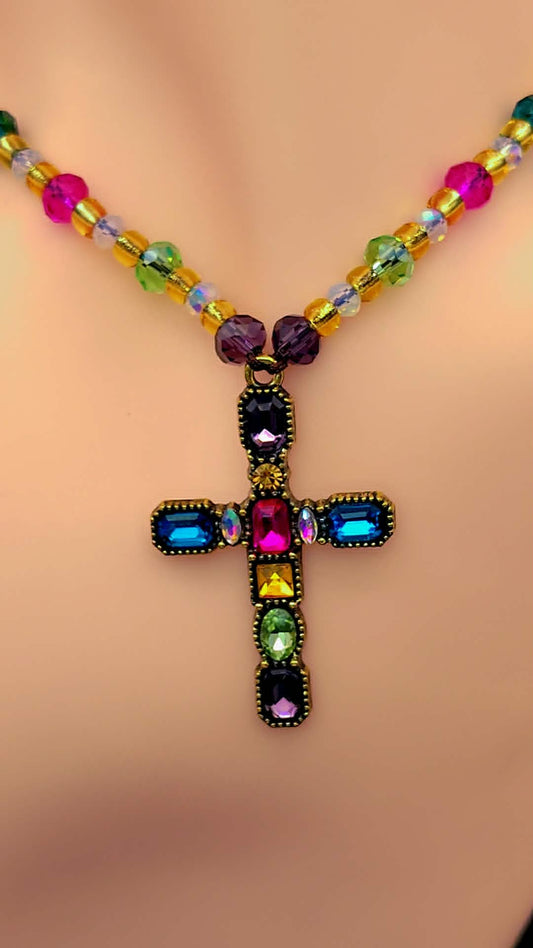 Spiritual Cross Necklace Awaken the Divine Within ✨