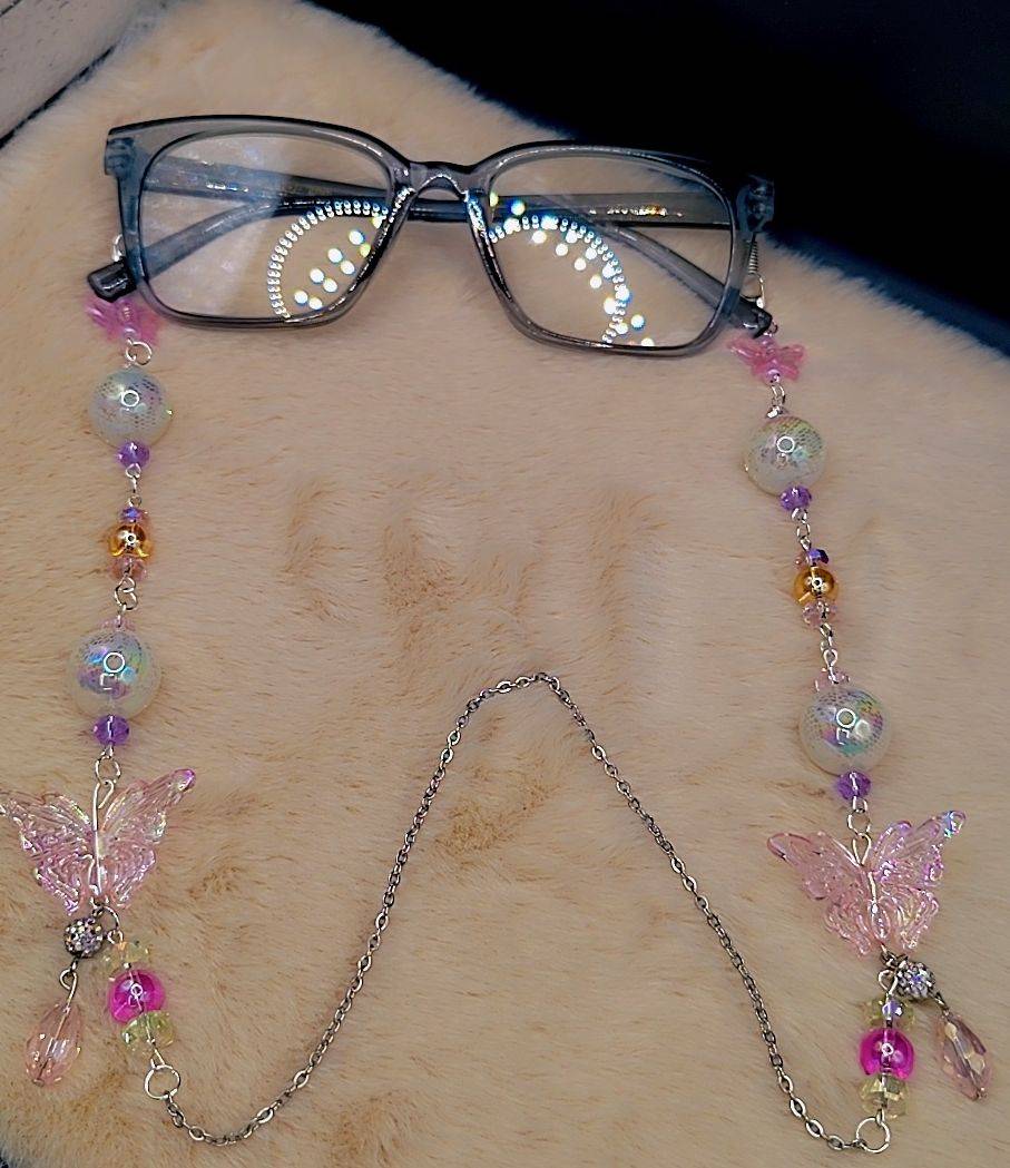 Pastel Butterfly Aura Eyewear Chain 🦋💜✨