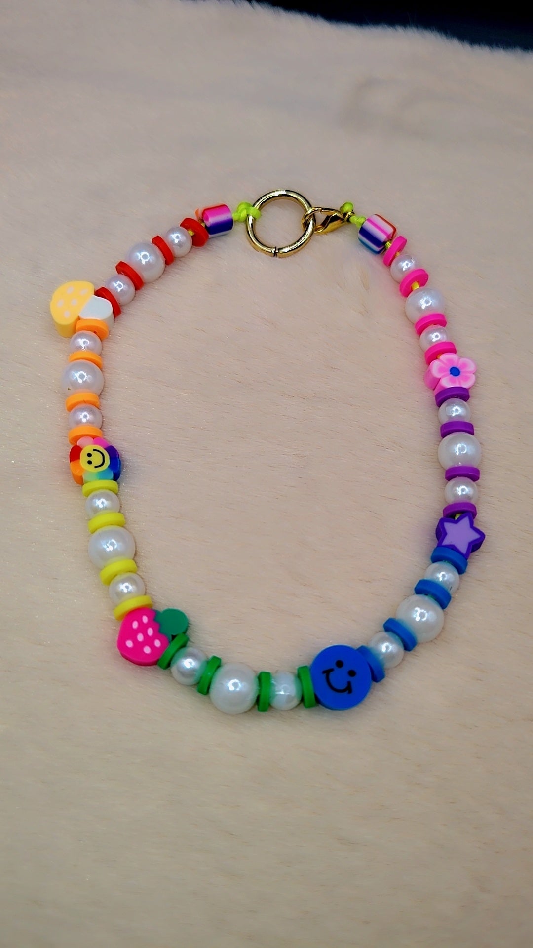 Rainbow Joy Pearl Anklet 🌈✨