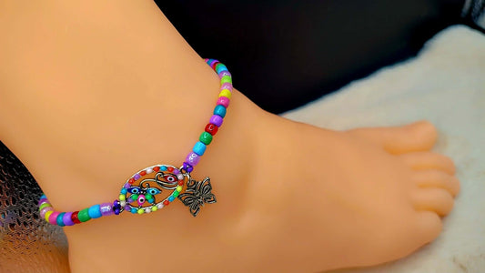 Butterfly Transformation Healing Anklet – High Vibrational Energy Jewelry