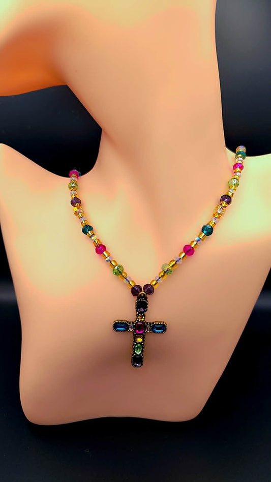 Spiritual Cross Necklace  Awaken the Divine Within ✨