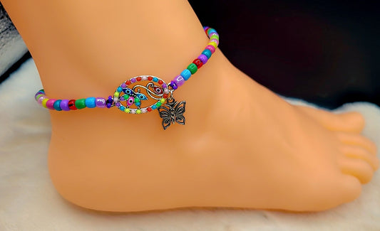 Butterfly Transformation Healing Anklet – High Vibrational Energy Jewelry