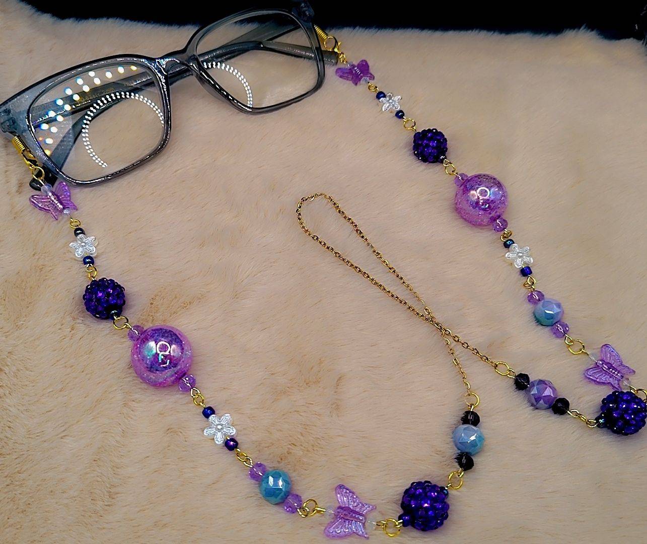 Purple Butterfly Portal Eyewear Chain 🦋💜✨