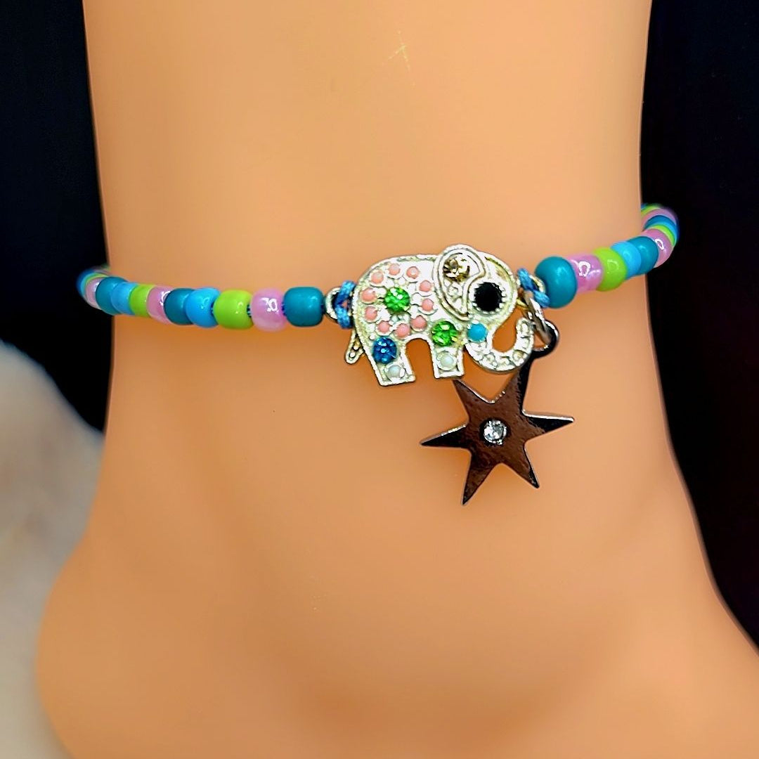 Celestial Elephant Blessing Anklet 🐘✨
