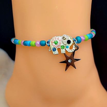 Celestial Elephant Blessing Anklet 🐘✨