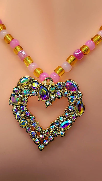 Radiant Jewel Heart Necklace 💖✨