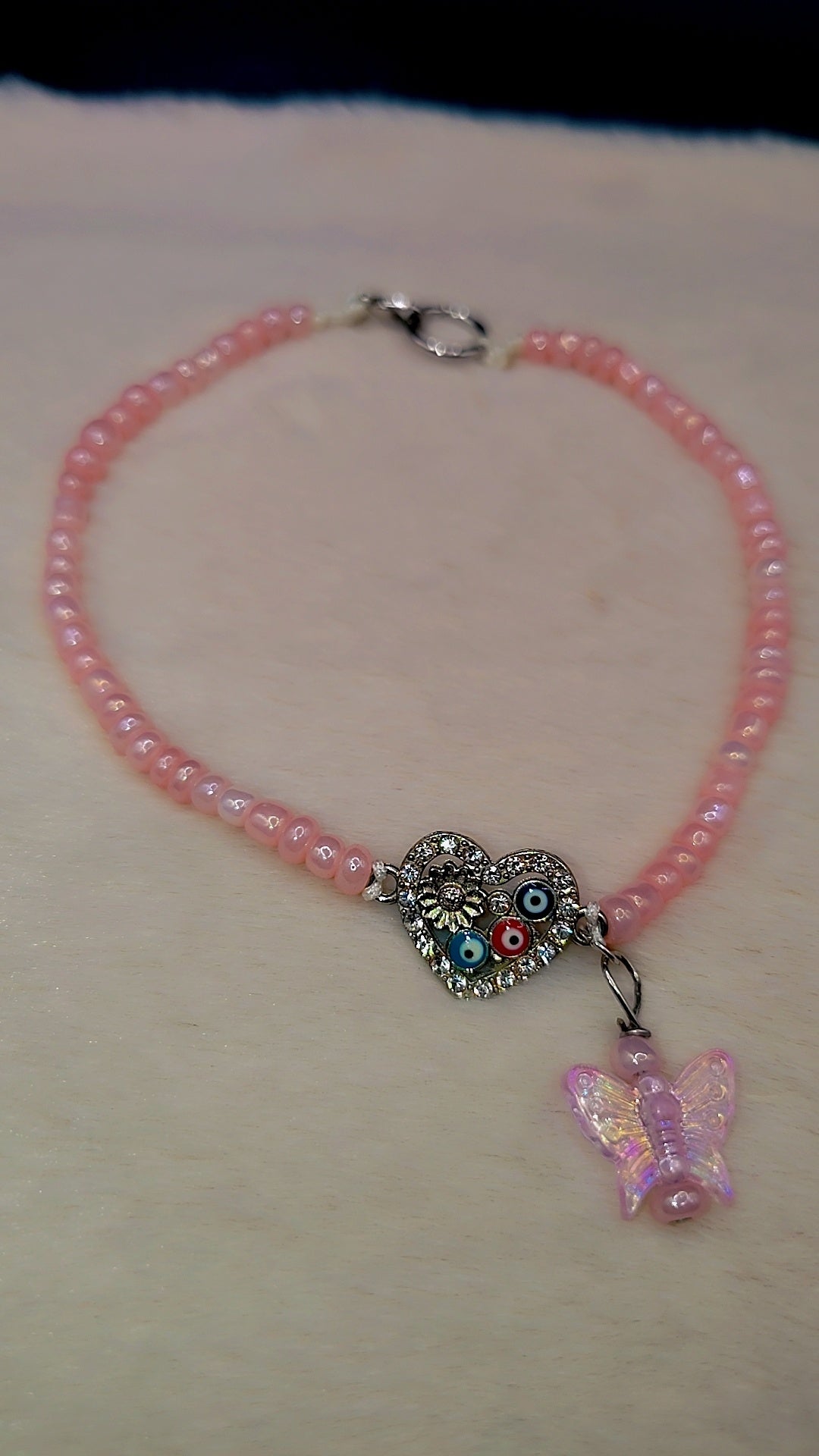 Heart of Vision Butterfly Anklet 🩷🦋🧿
