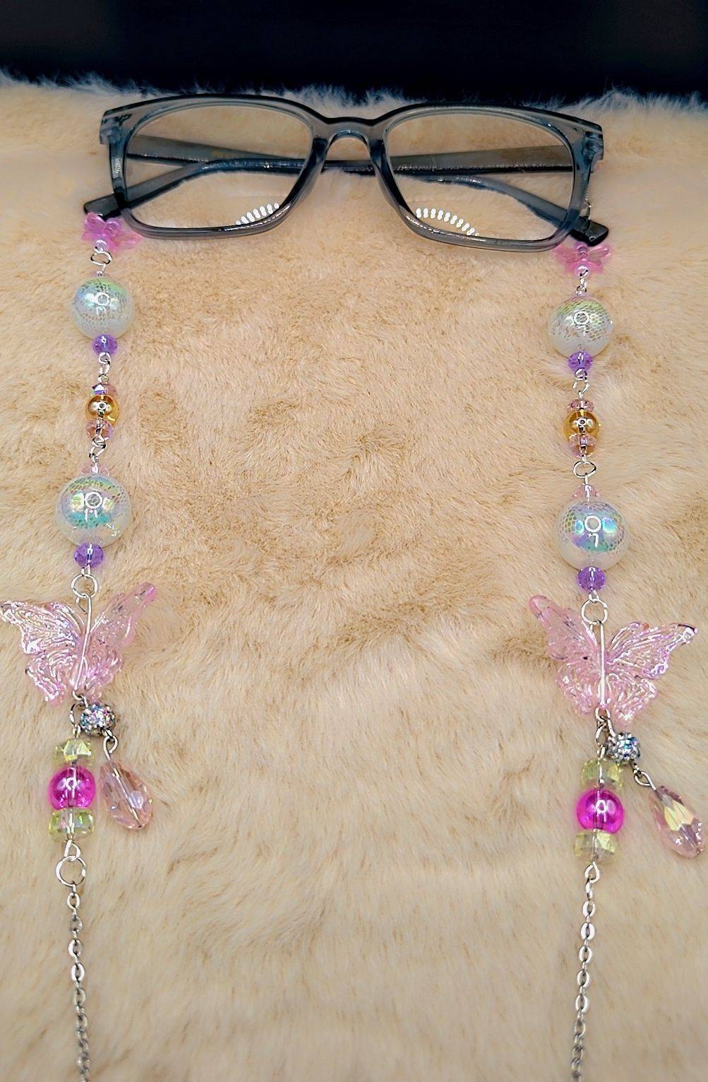 Pastel Butterfly Aura Eyewear Chain 🦋💜✨