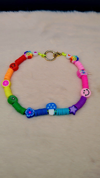 Rainbow Happy XL Anklet 🌈✨🌼