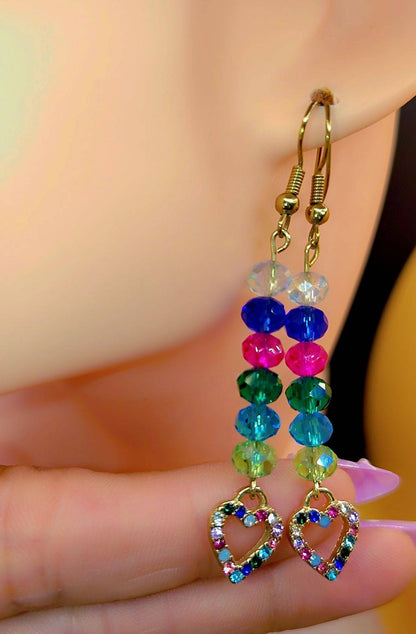 Rainbow Heart Healing Earrings 🌈💖