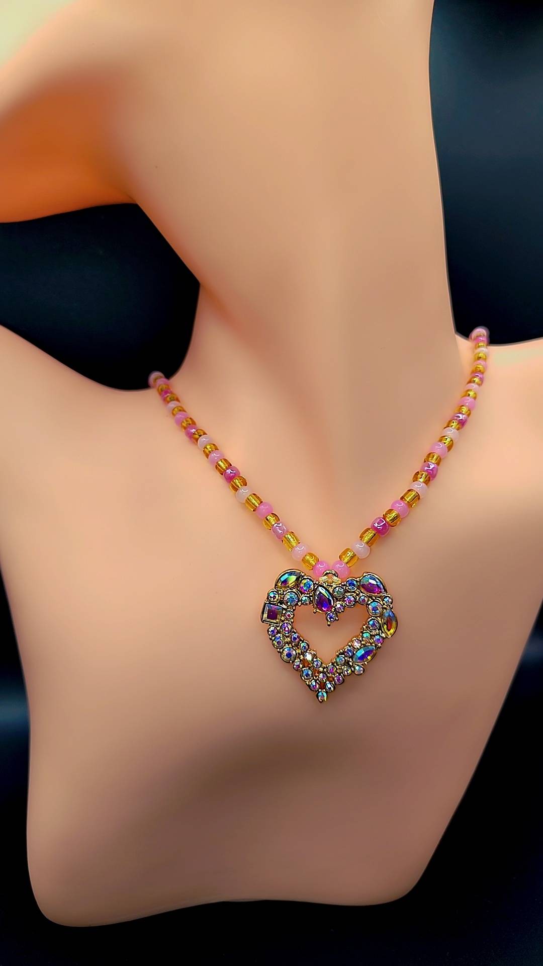Radiant Jewel Heart Necklace 💖✨