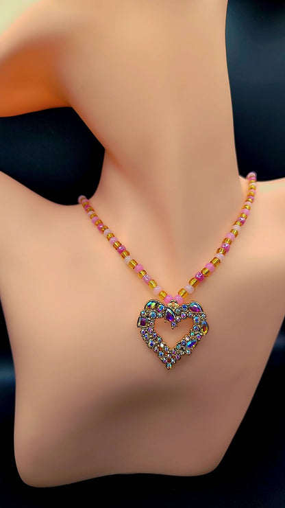 Radiant Jewel Heart Necklace 💖✨