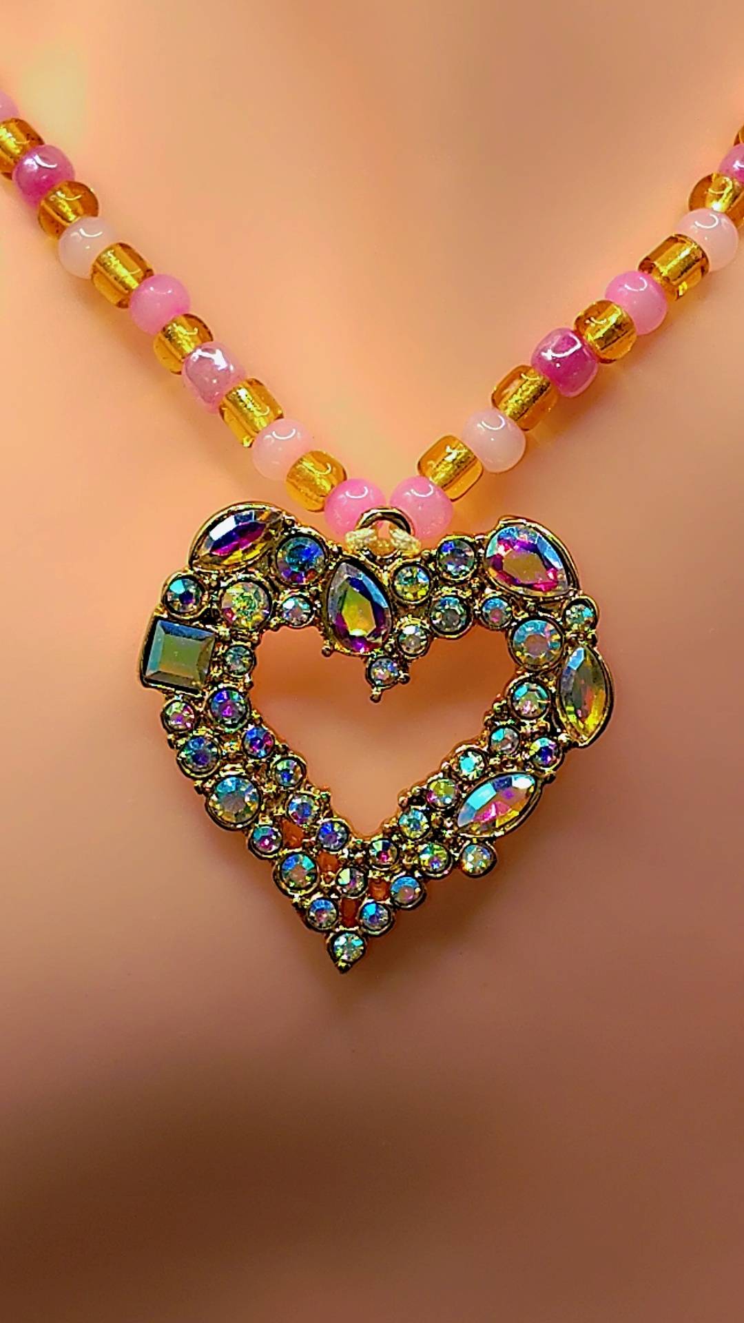 Radiant Jewel Heart Necklace 💖✨