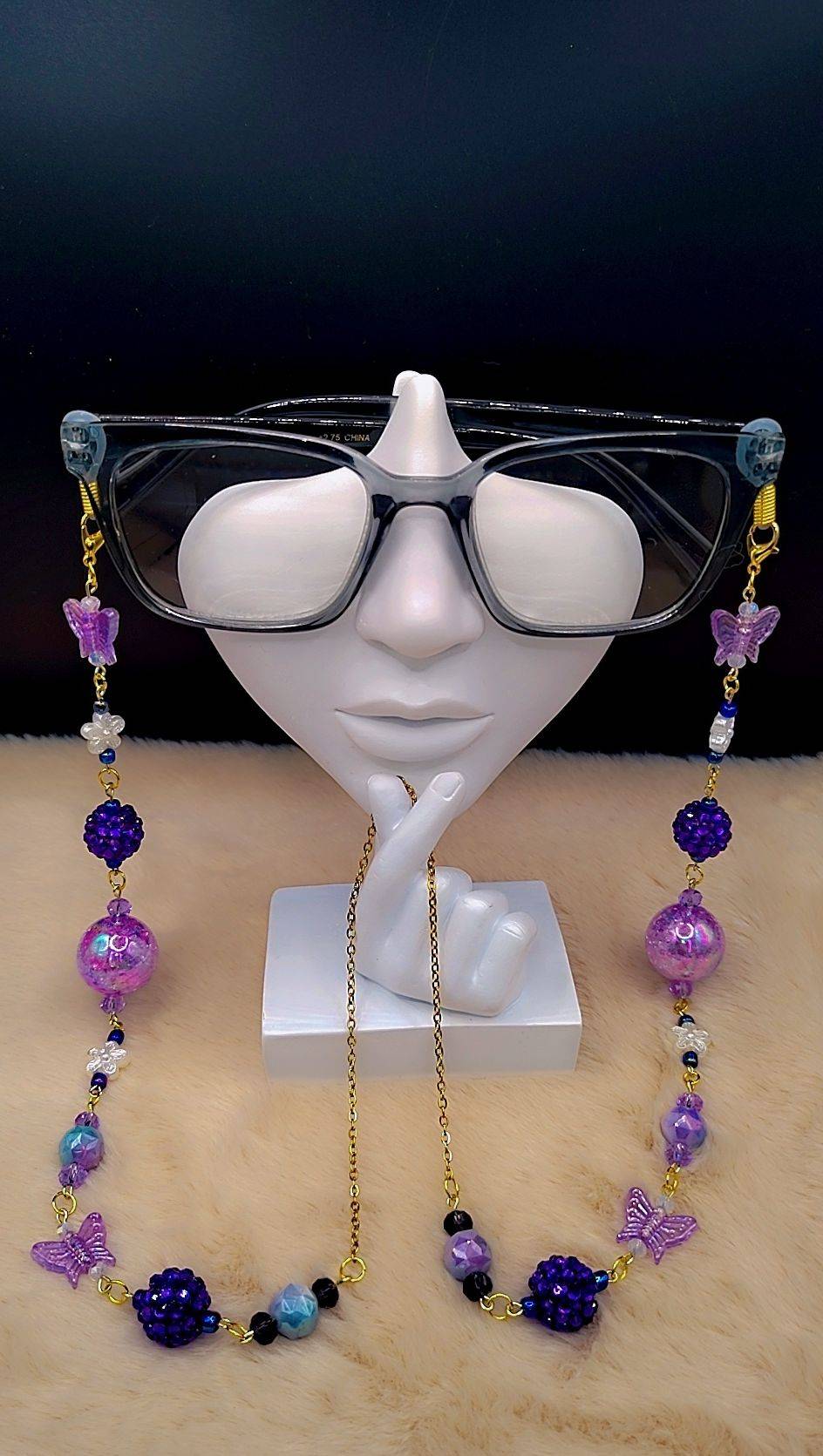Purple Butterfly Portal Eyewear Chain 🦋💜✨