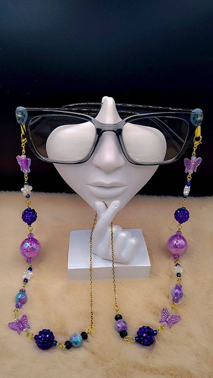 Purple Butterfly Portal Eyewear Chain 🦋💜✨