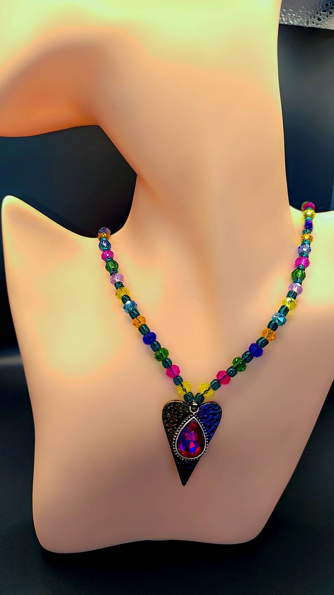 Celestial Prism Heart Necklace ✨💖🌈