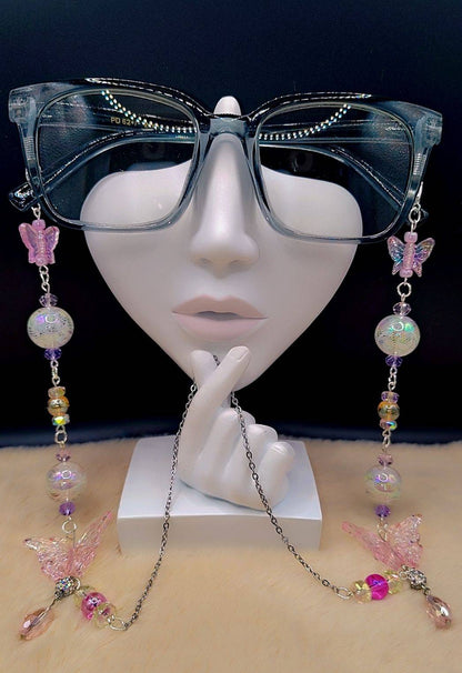 Pastel Butterfly Aura Eyewear Chain 🦋💜✨
