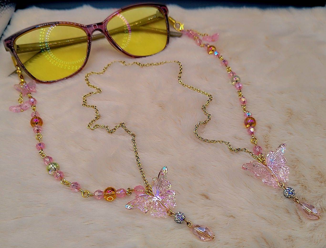 Pink Butterfly Dreams Eyewear Chain ✨🩷🦋