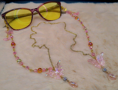 Pink Butterfly Dreams Eyewear Chain ✨🩷🦋