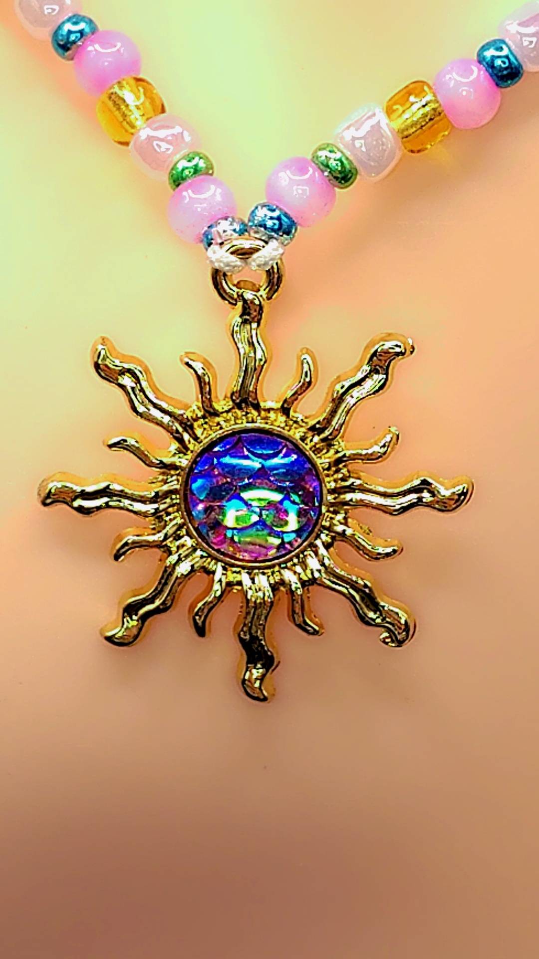 Solar Bloom Pendant Necklace ☀️🌸✨