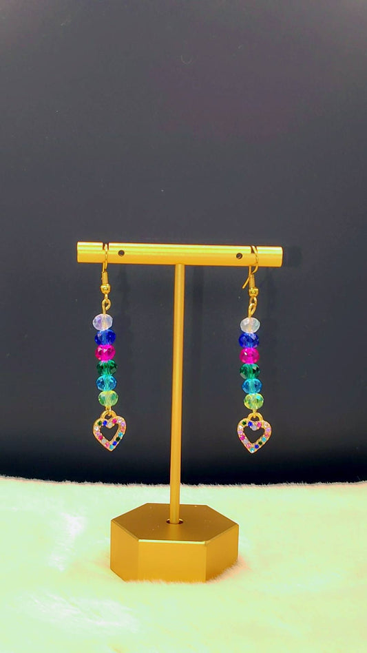 Rainbow Heart Healing Earrings 🌈💖