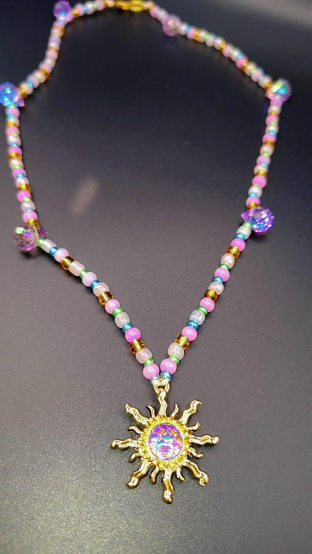Solar Bloom Pendant Necklace ☀️🌸✨