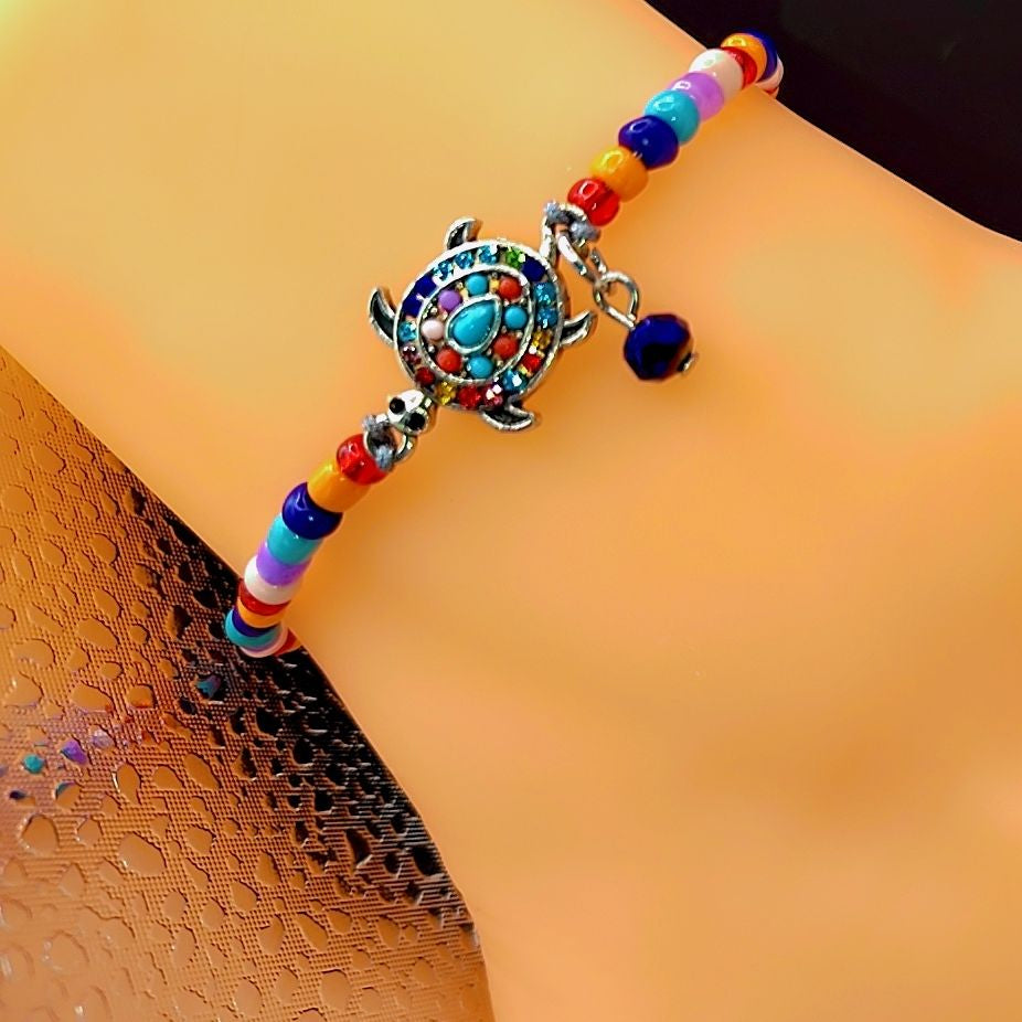 Ocean Soul Turtle XL Anklet 🌊🐢✨