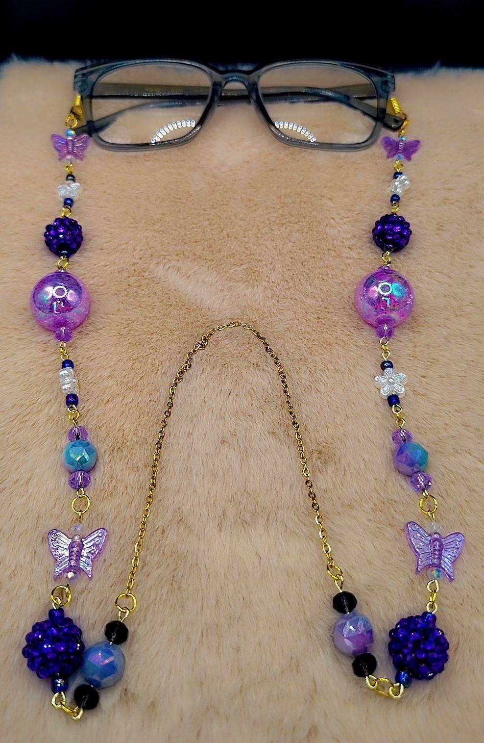 Purple Butterfly Portal Eyewear Chain 🦋💜✨