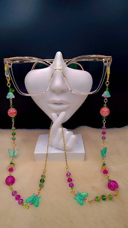 Cosmic Garden Eyewear Chain 🩷💚🦋✨