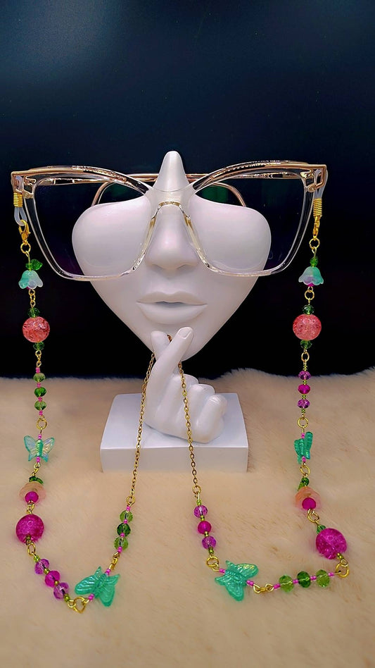 Cosmic Garden Eyewear Chain 🩷💚🦋✨
