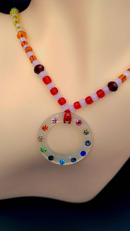Solar Prism Portal Necklace ✨🌈