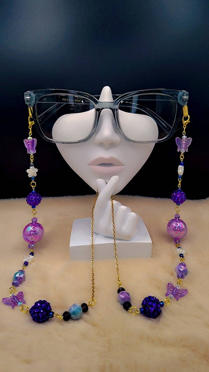Purple Butterfly Portal Eyewear Chain 🦋💜✨
