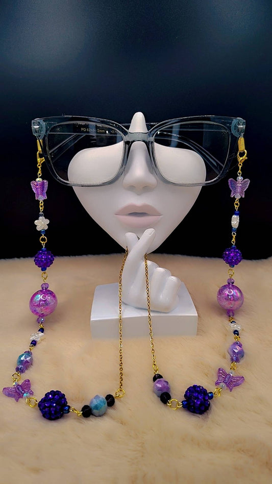 Purple Butterfly Portal Eyewear Chain 🦋💜✨