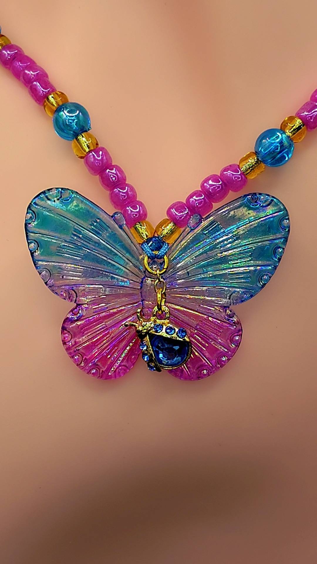 Radiant Butterfly Spirit Necklace ✨🦋🐞