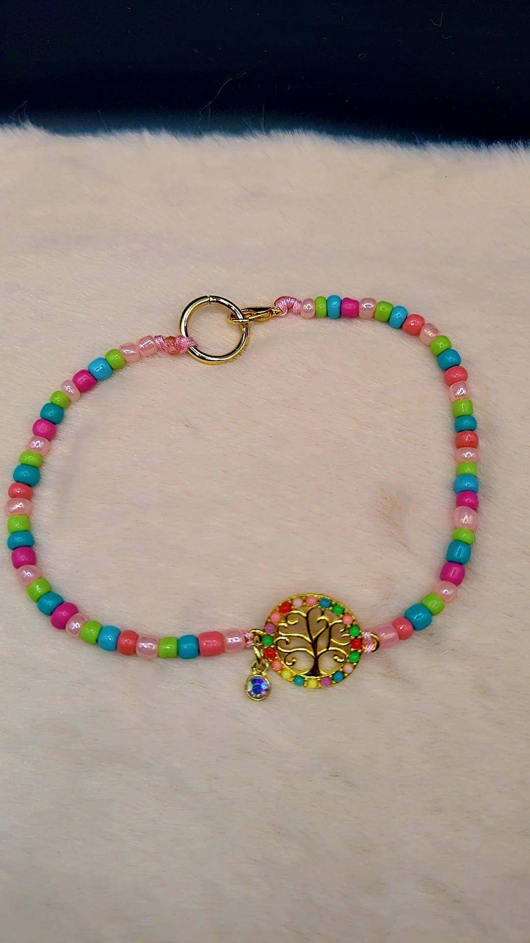 Rainbow Tree Healing XL Anklet 🌈🌿✨