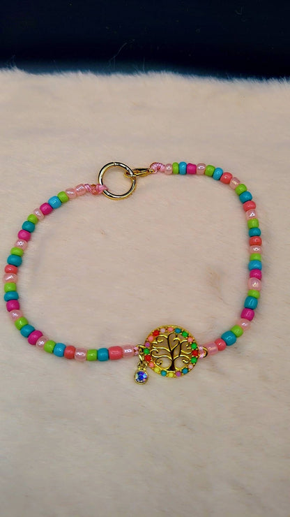 Rainbow Tree Healing XL Anklet 🌈🌿✨