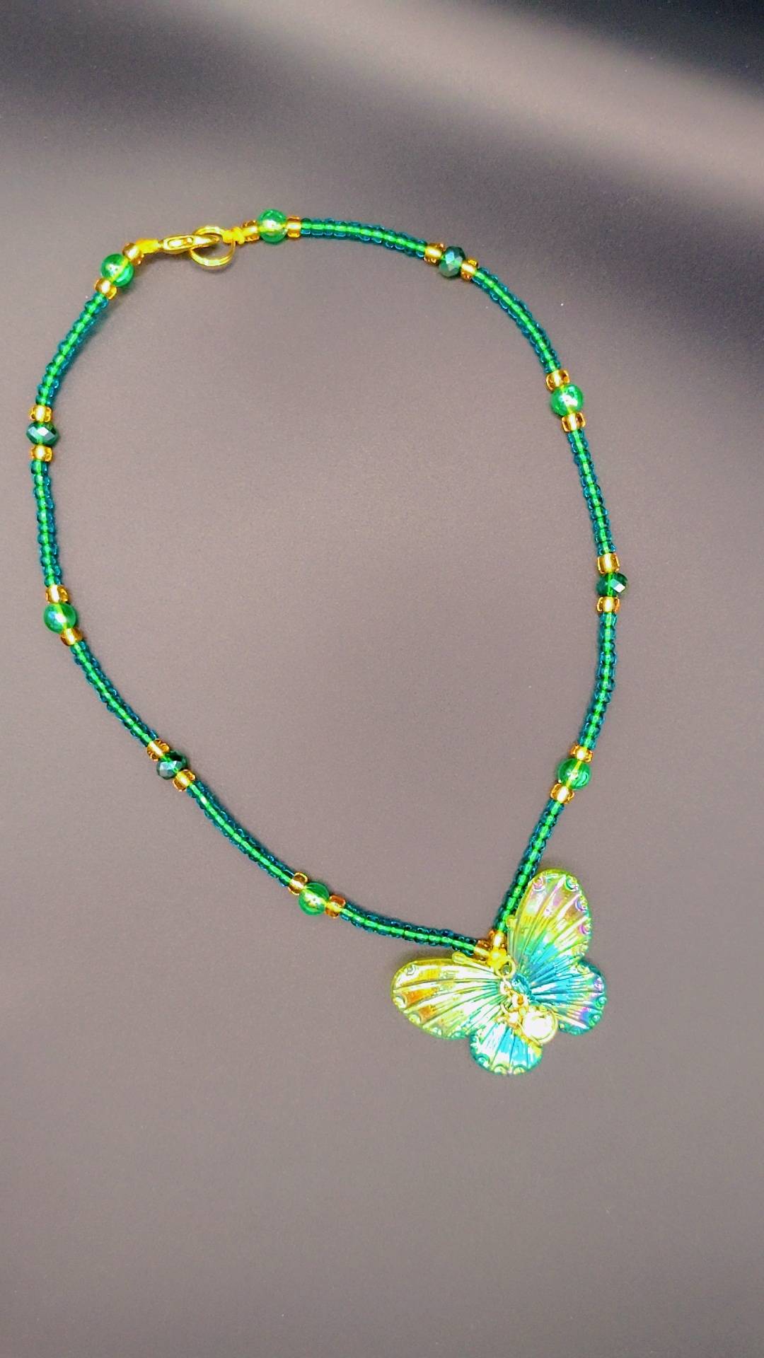 Emerald Butterfly Spirit Necklace 🦋💚🐞