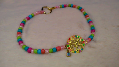 Rainbow Tree Healing XL Anklet 🌈🌿✨