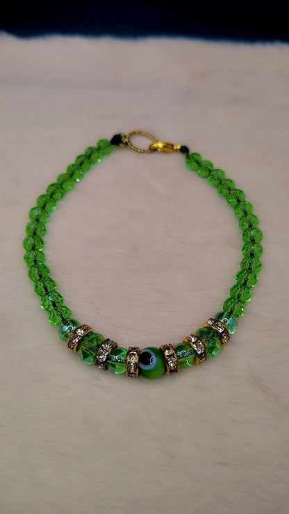 Emerald Eye of Protection Anklet 🧿💚