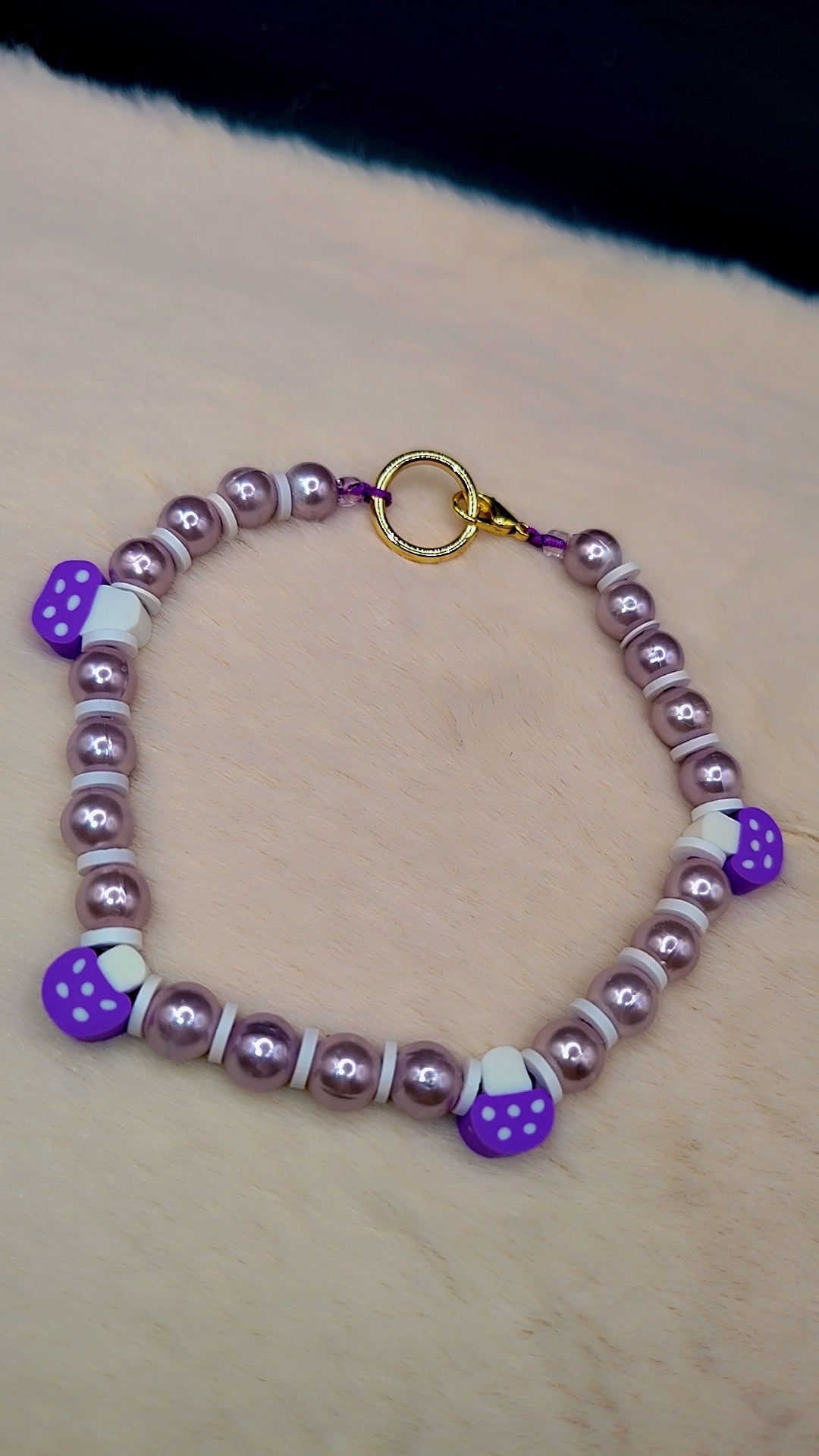 Lavender Moon Charm Anklet 💜🌙✨🪻