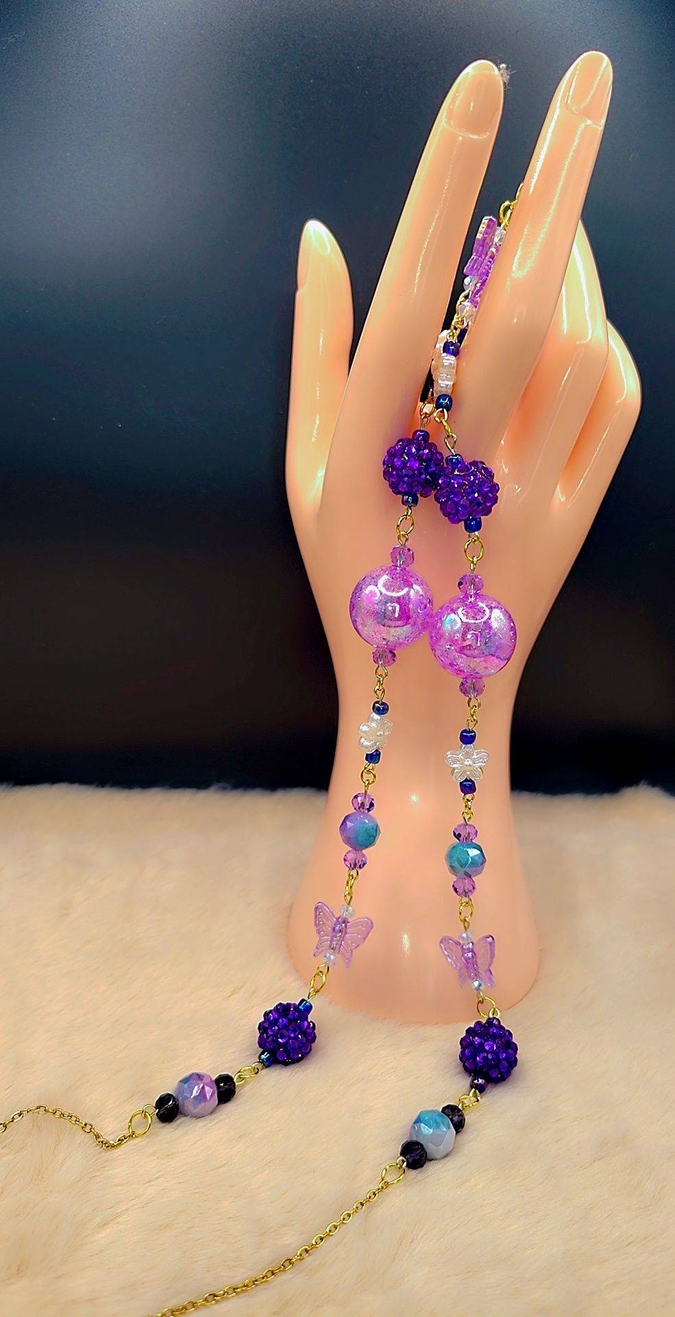 Purple Butterfly Portal Eyewear Chain 🦋💜✨