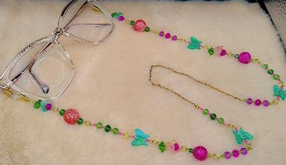 Cosmic Garden Eyewear Chain 🩷💚🦋✨