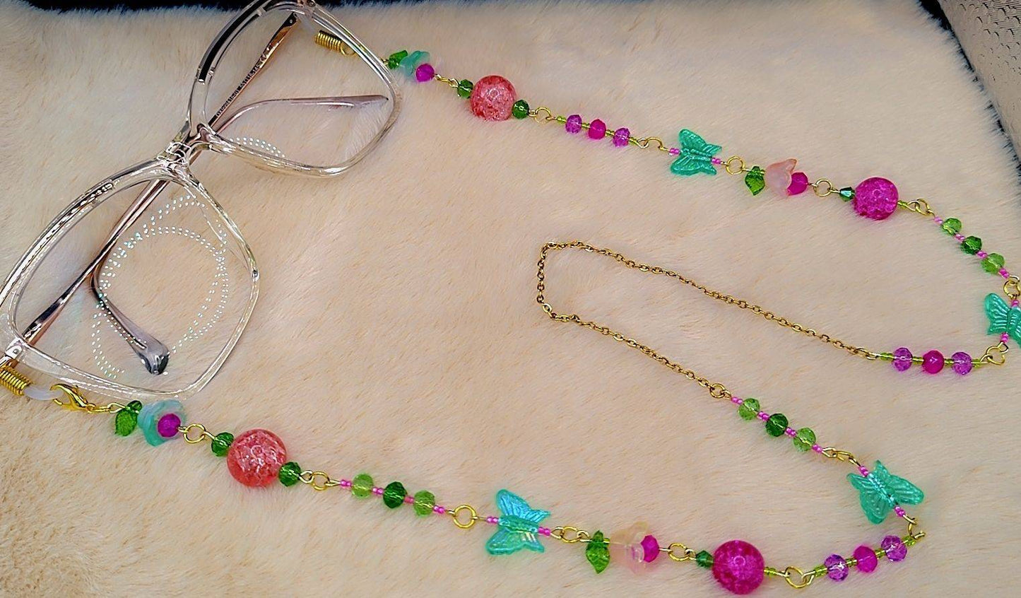 Cosmic Garden Eyewear Chain 🩷💚🦋✨