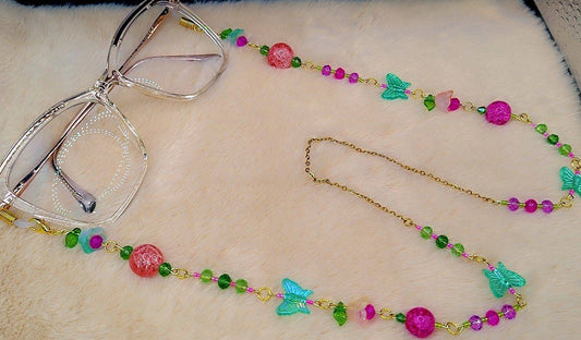 Cosmic Garden Eyewear Chain 🩷💚🦋✨