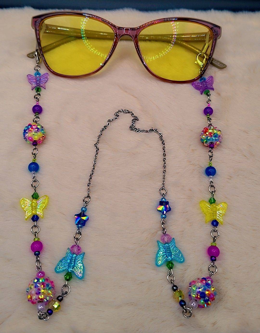 Butterfly Candy Dreams Glasses Chain ✨🦋🌈