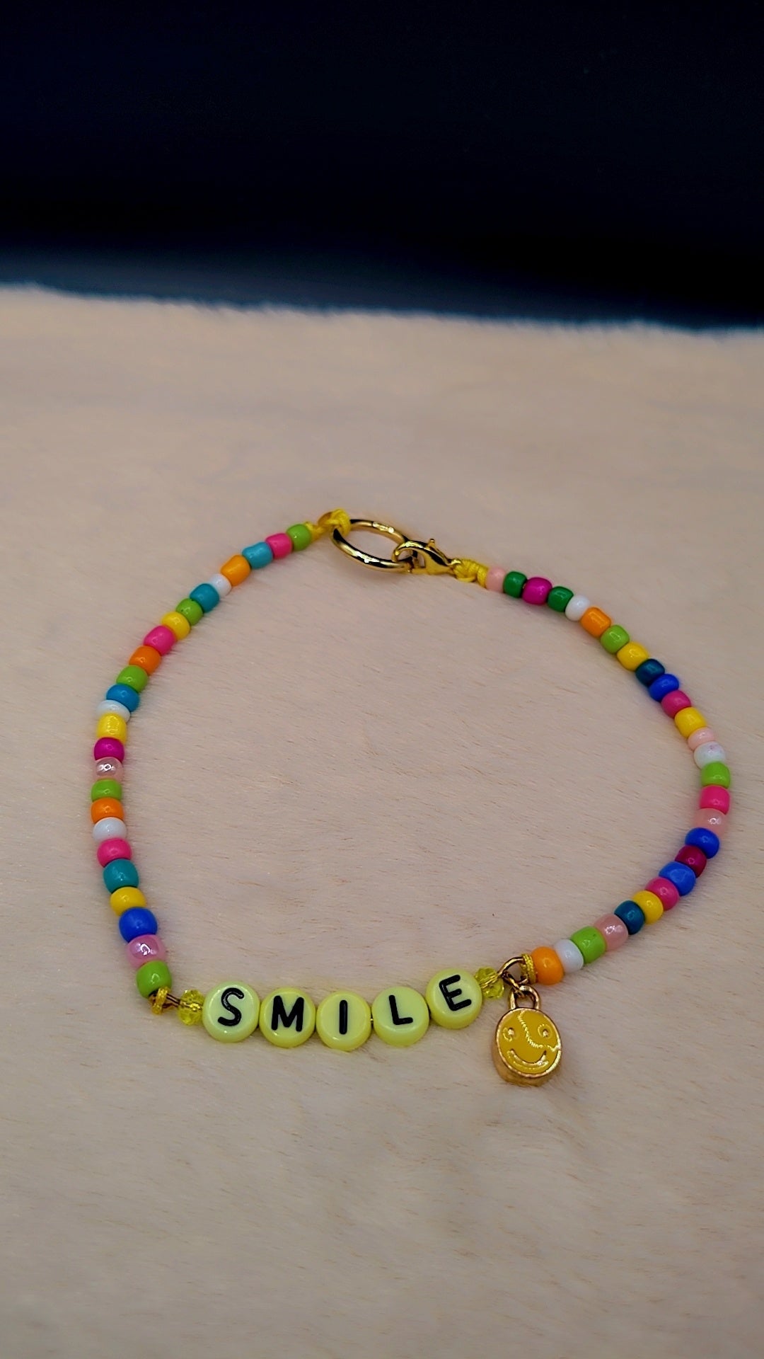 Rainbow Smile Charm Anklet 🌈😊