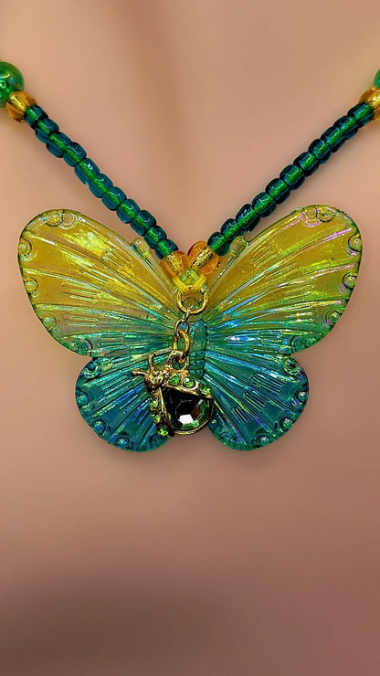 Emerald Butterfly Spirit Necklace 🦋💚🐞