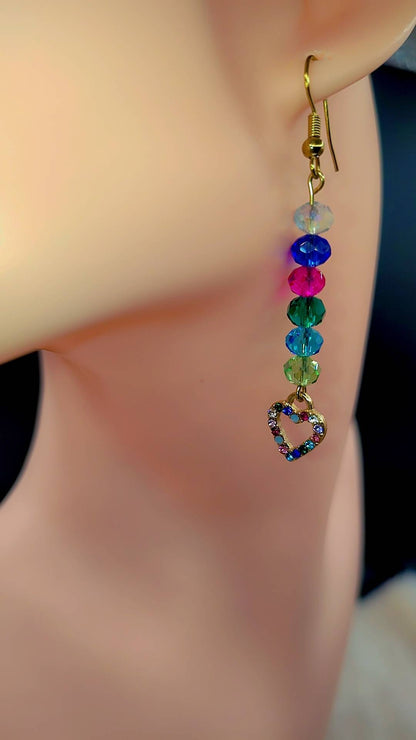 Rainbow Heart Healing Earrings 🌈💖