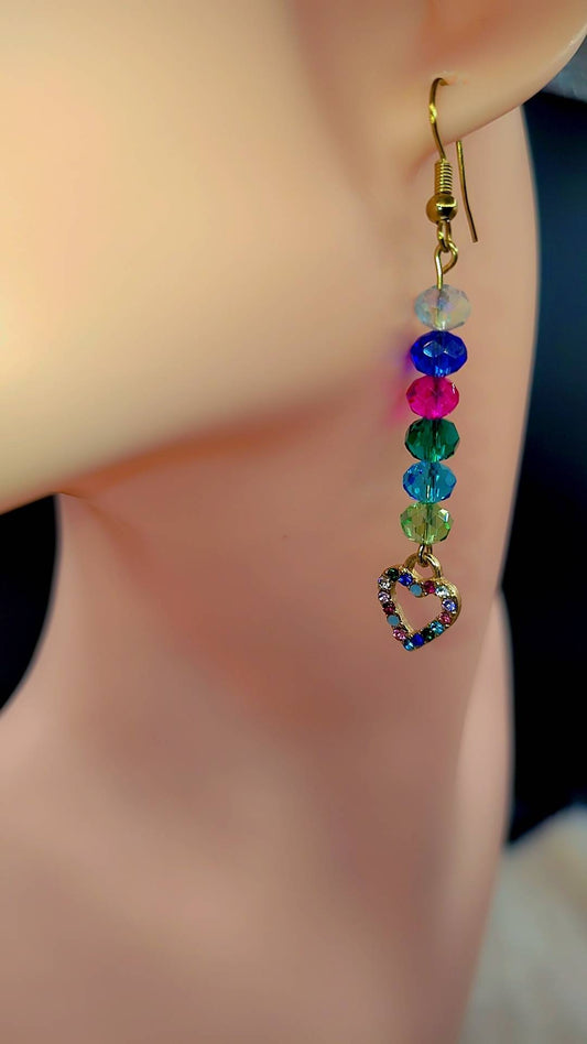 Rainbow Heart Healing Earrings 🌈💖