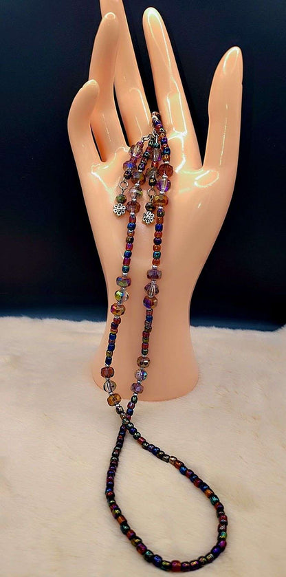 Midnight Rainbow Glasses Chain ✨🌈🖤